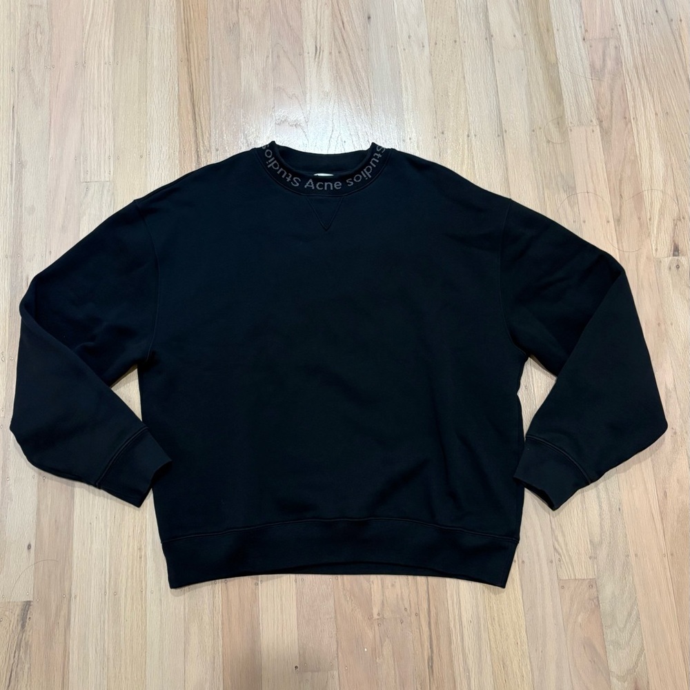 Acne Studios Logo Collar Black fits size M Sweatshirt